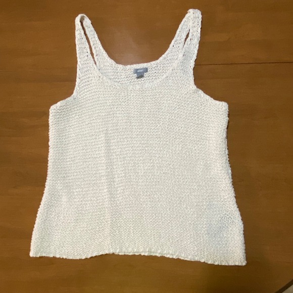 aerie Tops - Aerie Cream Ivory Chunky Knit Tank Top Scoop Neck Sleeveless Sweater Boho Small